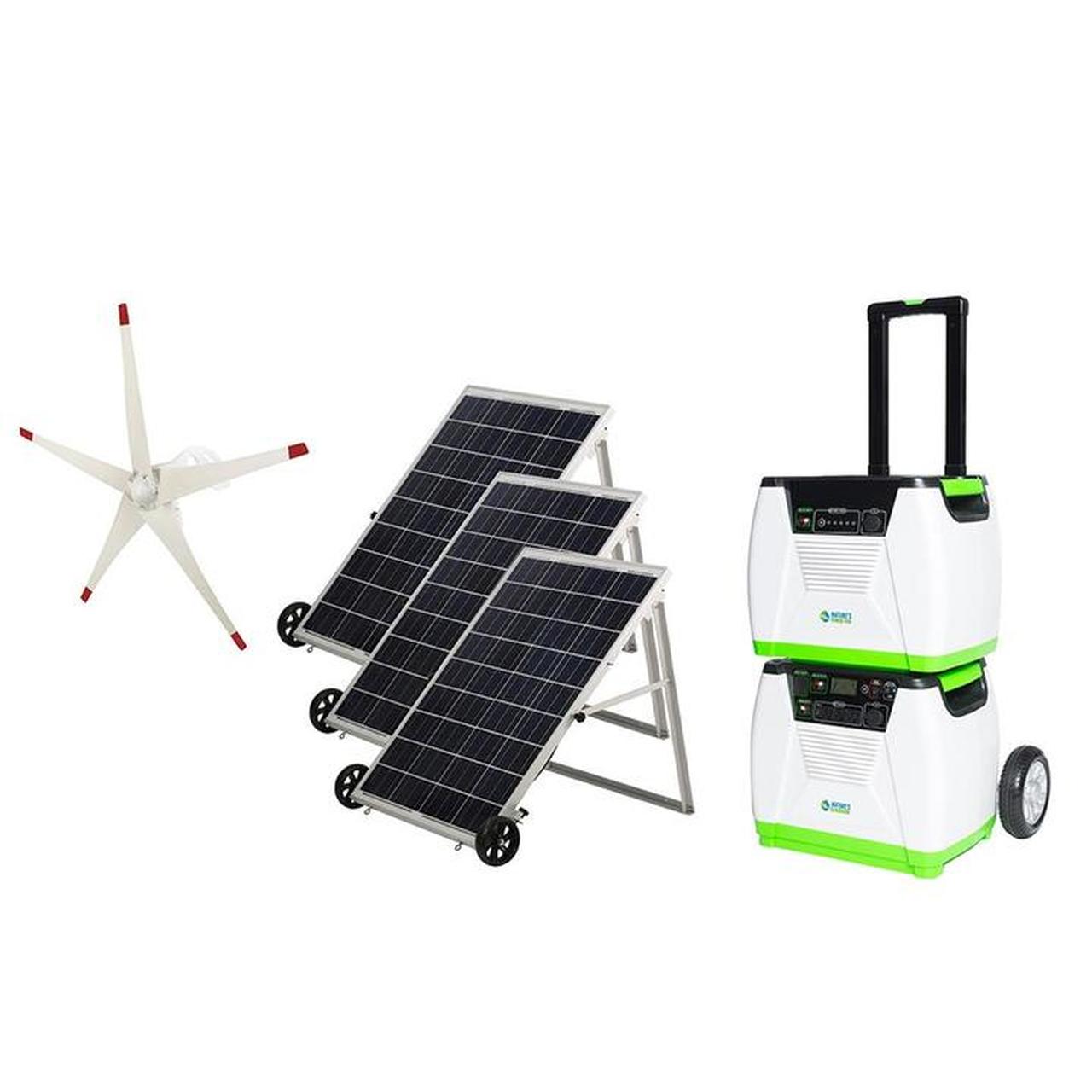 Nature's Generator PLATINUM WE Solar Generator System w/Wind Turbine