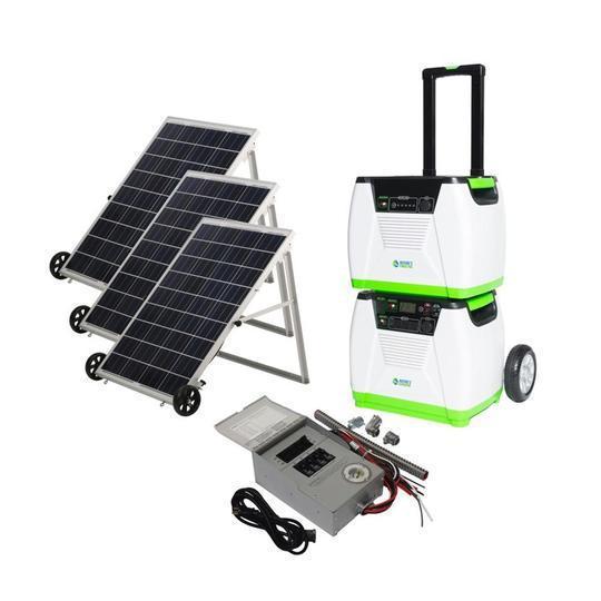 Nature's Generator PLATINUM PE Solar Generator System w/Transfer Kit