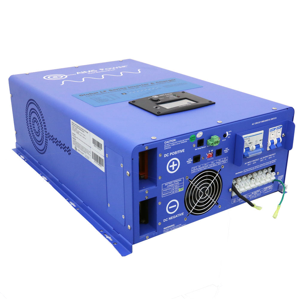 AIMS Power 10000 Watt Pure Sine Inverter Charger 48 Vdc / 240Vac Input & 120/240Vac Split Phase Output