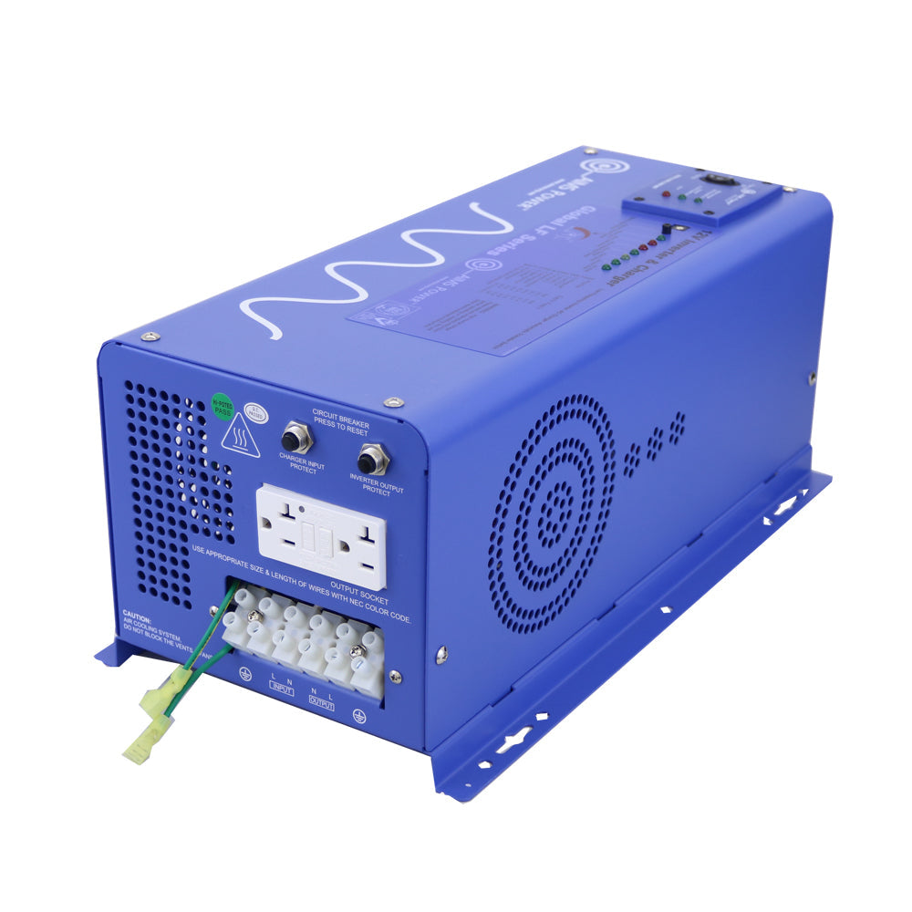 AIMS Power 2000 Watt Pure Sine Inverter Charger with Transfer Switch - OUT OF STOCK TILL MID JULY