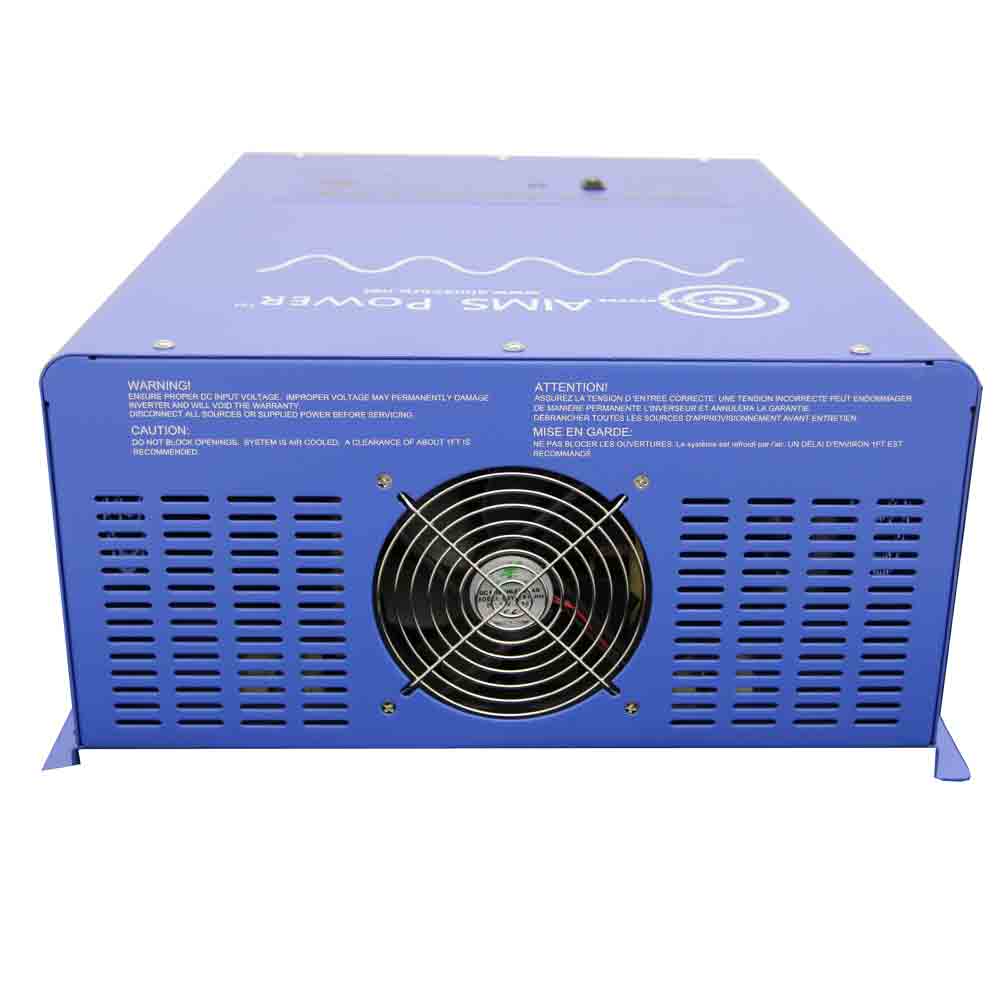 AIMS Power 6000 Watt Pure Sine Inverter Charger 24Vdc To 120/240Vac Output Listed To UL & CSA