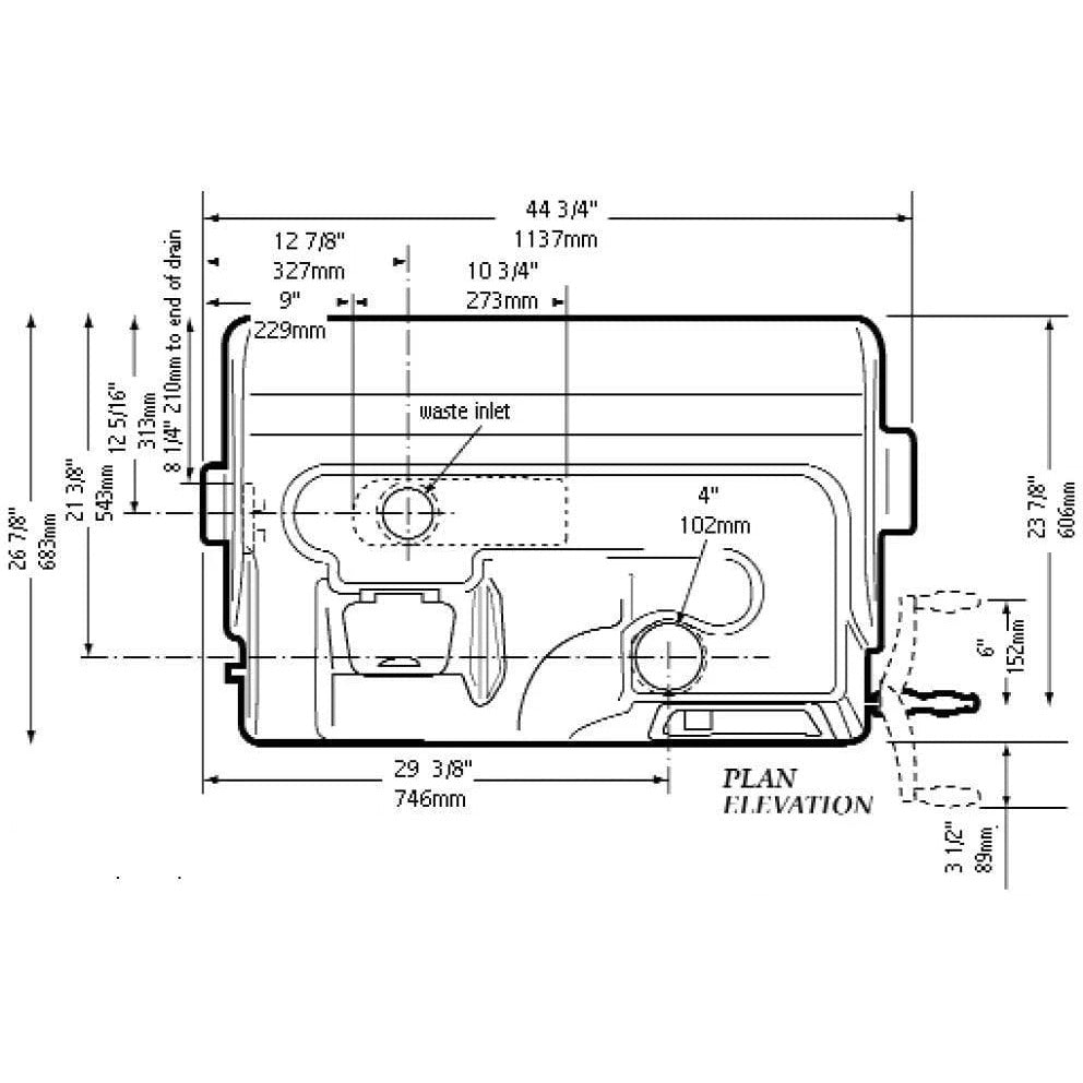 Sun-Mar CenTrex 2000 NE Central Composting Toilet System