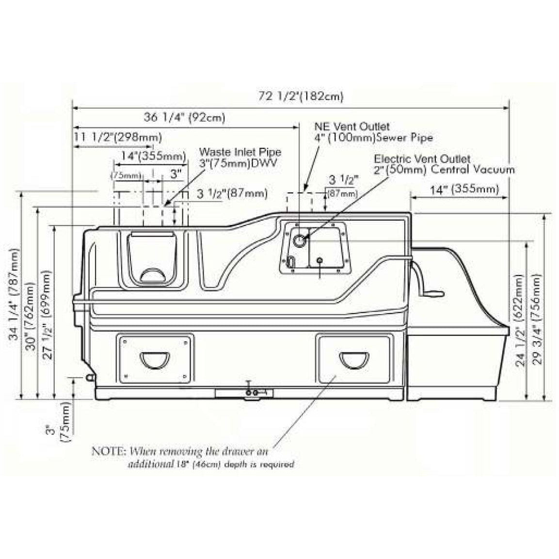 Sun-Mar CenTrex 3000 Central Composting Toilet System