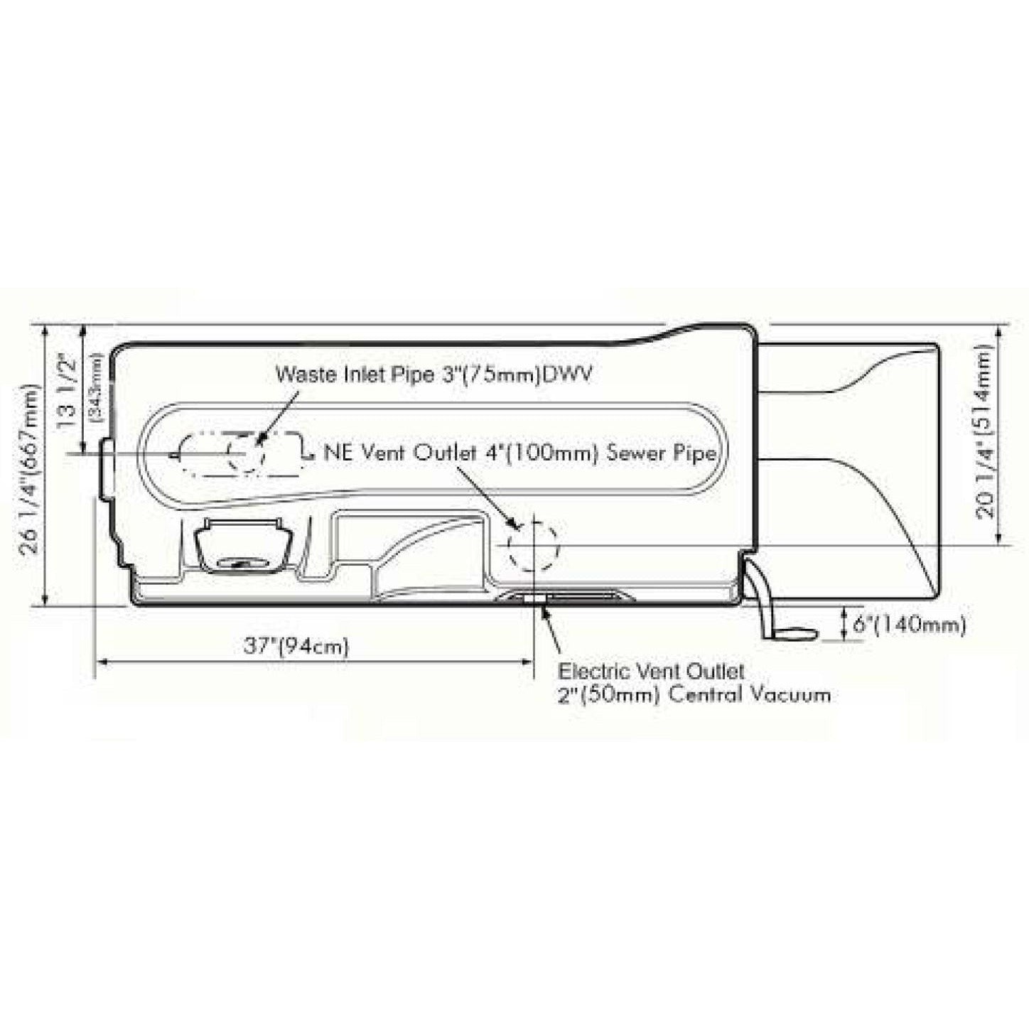 Sun-Mar CenTrex 3000 NE Central Composting Toilet System